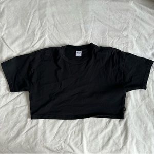 tna black cropped tshirt